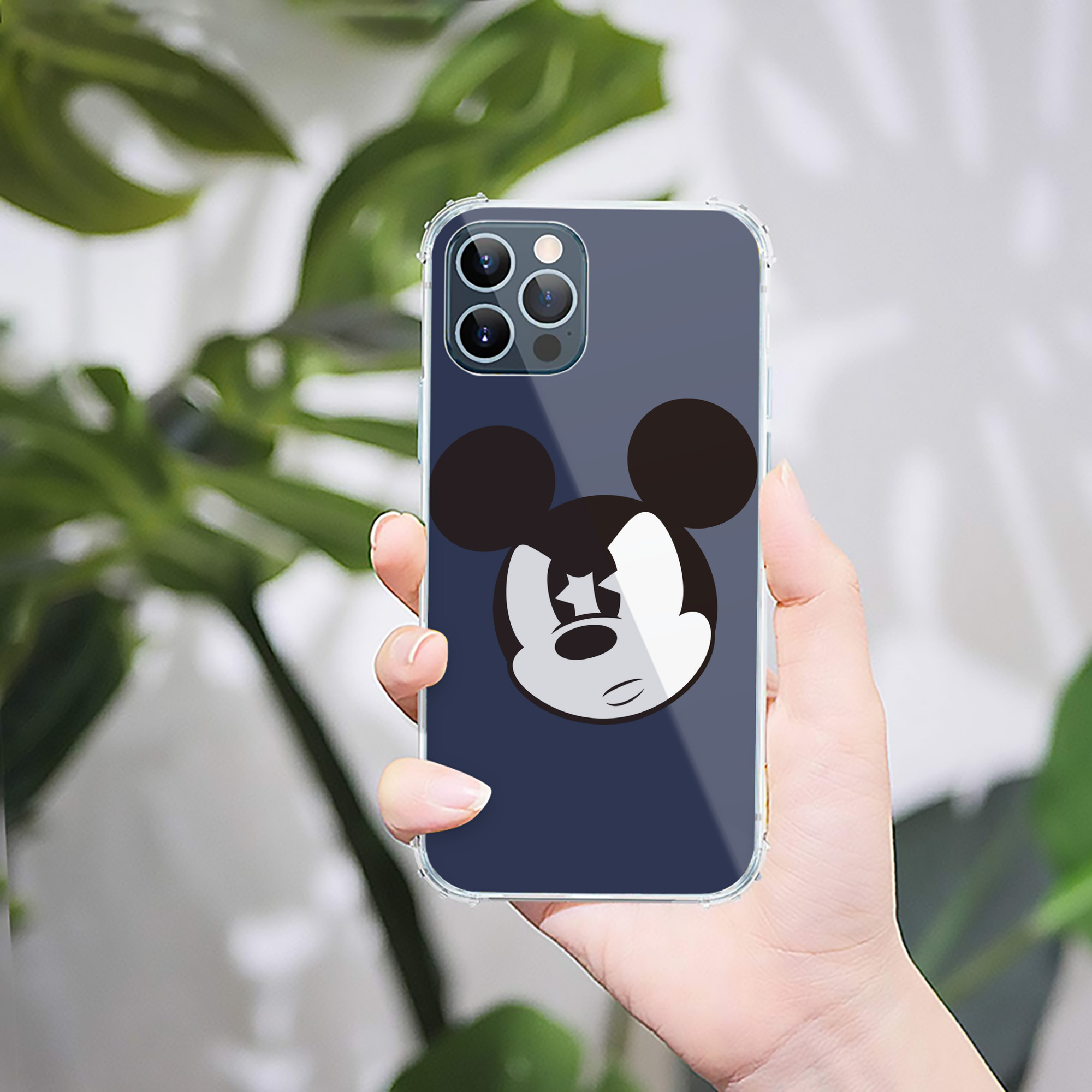 （画像用） ミッキーマウス Mickey Mouse 【iPhone 12シリーズ対応】透明スマホケース（クリアソフトケース）
